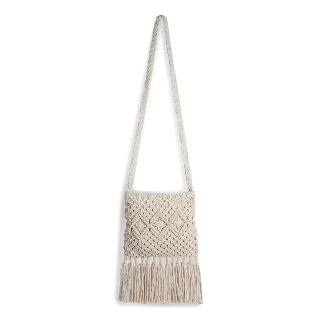 Trendy Macrame Shoulder Bag Unique Artisanal Design
